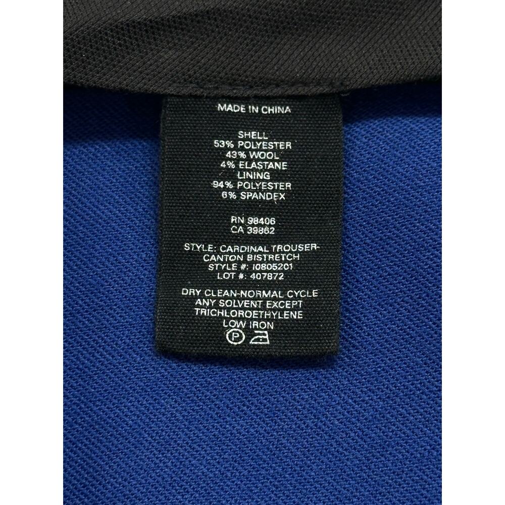 Theory Cardinal Trouser Canton Bistretch Royal Blue Pants Size 8 - Picture 11 of 11